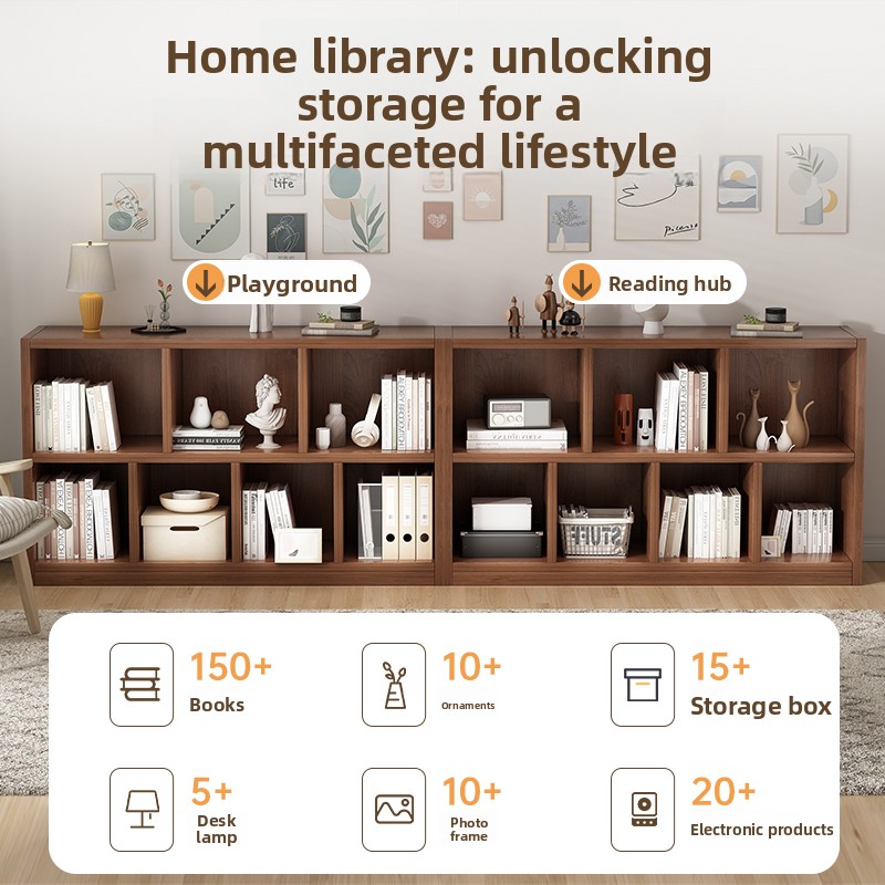Bookcase Wood Shelf - 本棚 書棚 フロアシェルフ ホーム リビングルーム スタディ