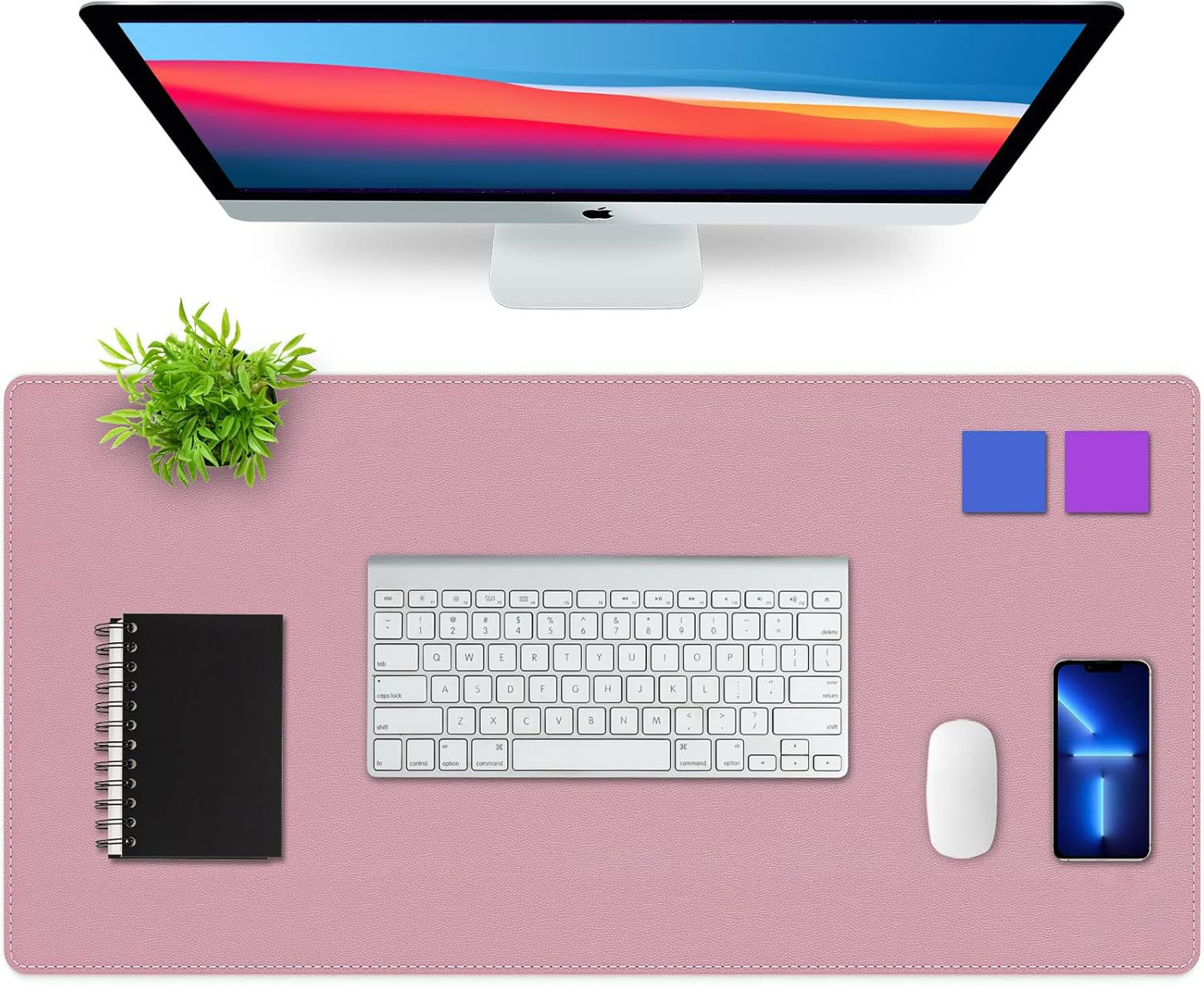 Desk Mat Leather - デスクマットブロッター、両面オフィスデスクパッド、防水滑り止めデスクマット、デスクブロッター、PUレザーパッドプロテクター