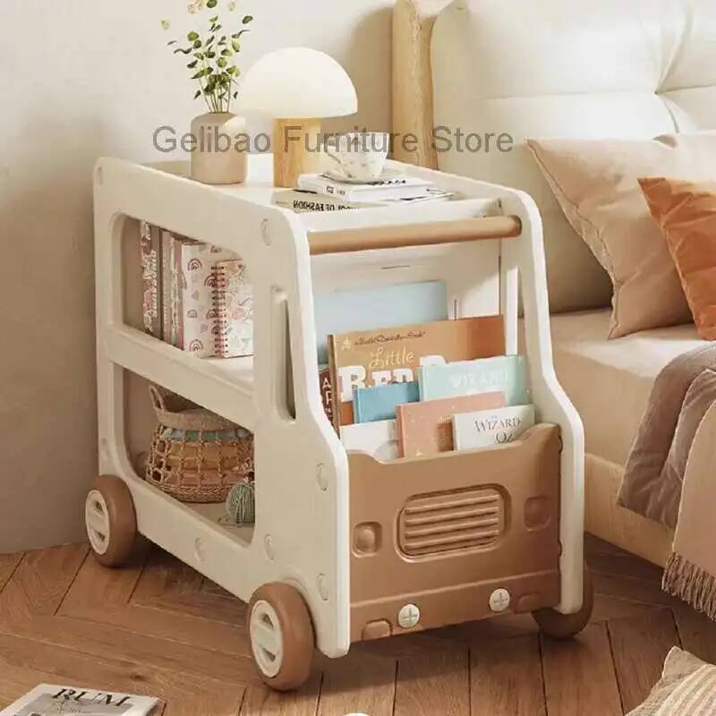 Bookcase Wood Shelf - 本棚 モンテッソーリ本棚 図書館 子供用本棚 キッズアクセサリー キンダーレガルキャビネット