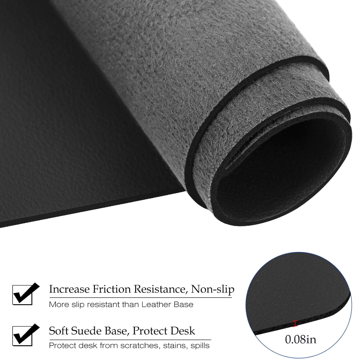 大型レザーデスクパッド、オフィスデスクマットPUレザー防水滑 - Desk Mat Leather のレビューと価格