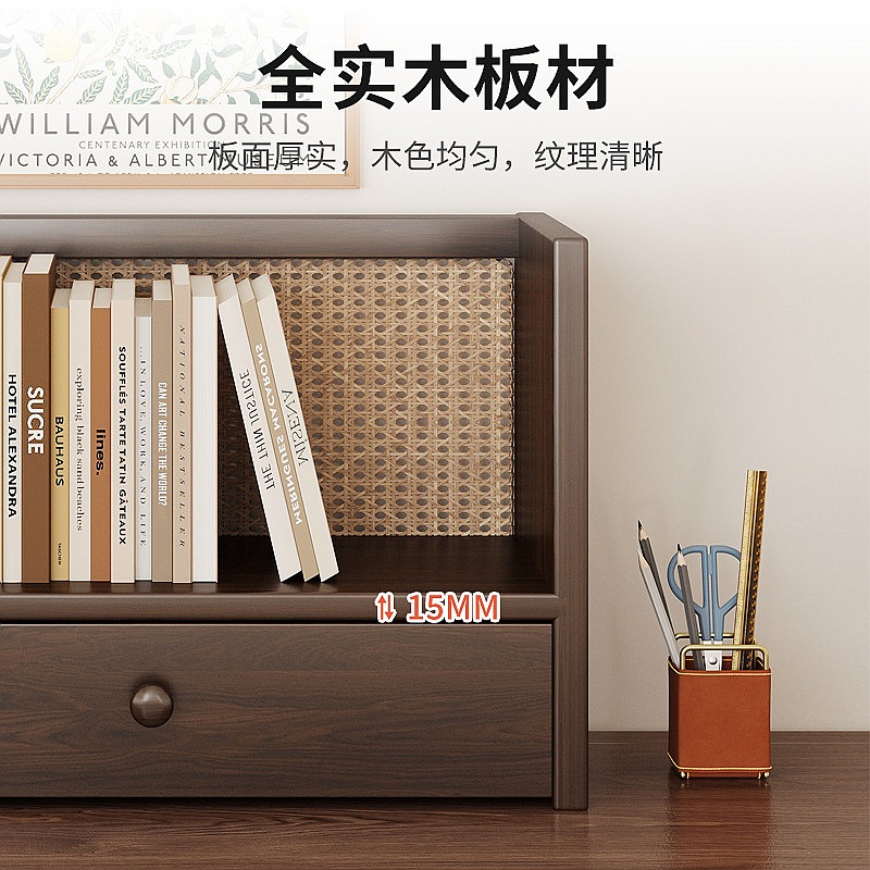 無垢材デスクトップ本棚 小型本棚 デスクオーガナイザーシェル - Bookcase Wood Shelf のレビューと価格