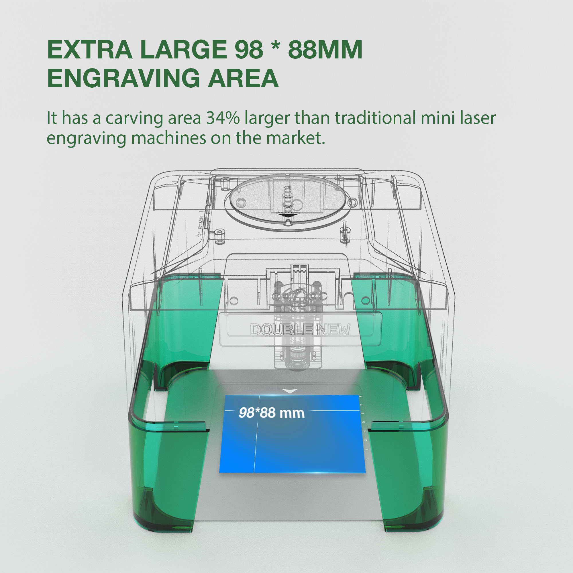 3Wミニレーザー彫刻機 ポータブル ロゴ・テキスト・パターン - Laser Printer Home のレビューと価格