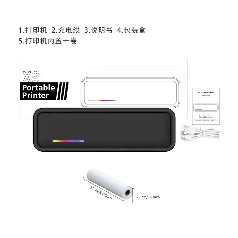 ホットセール X9 ポータブルインクレス誤問題写真印刷機 A - Laser Printer Home のレビューと価格