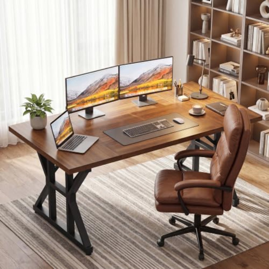 71インチのエグゼクティブデスク。家庭用オフィスに最適。マッ - Home Office Industrial Style のレビューと価格