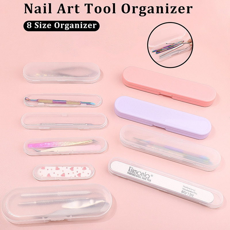 1/8個入り ポータブル長方形ネイルアートツール収納ボックス - Pen Holder Organizer のレビューと価格
