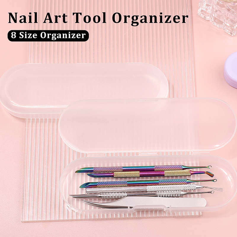1/8個入り ポータブル長方形ネイルアートツール収納ボックス - Pen Holder Organizer のレビューと価格