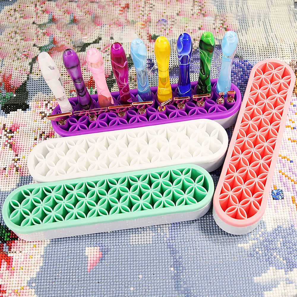 ダイヤモンドペインティングツール用シリコンペンホルダー、レジ - Pen Holder Organizer のレビューと価格