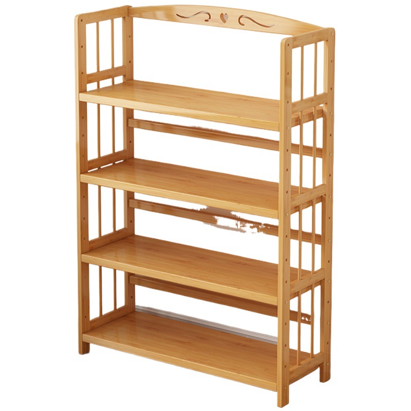 シンプルな多層子供用収納ラック キッチン棚 学生用無垢材リビ - Bookcase Wood Shelf のレビューと価格