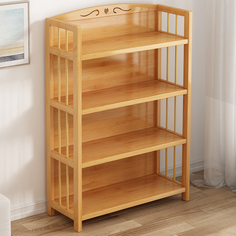 シンプルな多層子供用収納ラック キッチン棚 学生用無垢材リビ - Bookcase Wood Shelf のレビューと価格