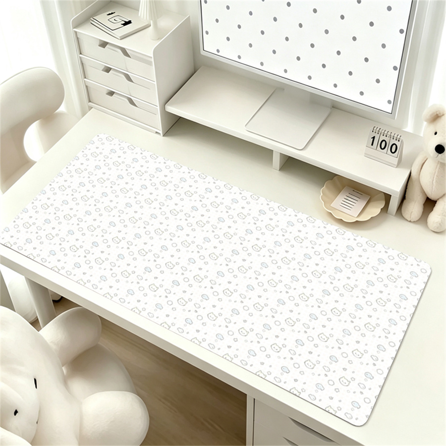 かわいいレザーデスクマットテーブルクロス装飾 ピンクアニメY - Desk Mat Leather のレビューと価格