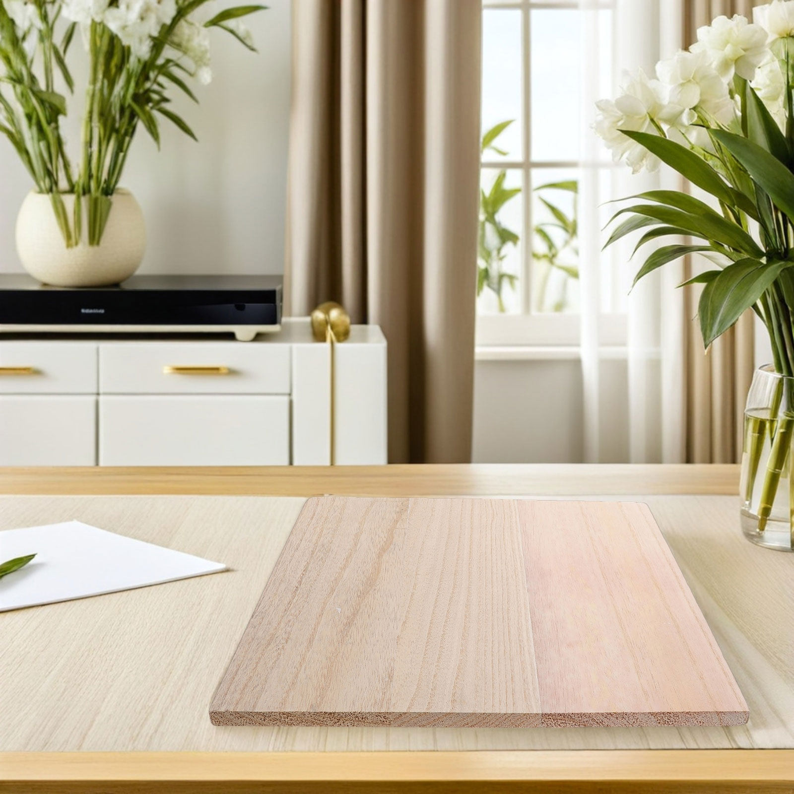 未塗装の木製棚板。11.8インチの正方形で、厚みのある硬い木 - Bookcase Wood Shelf のレビューと価格