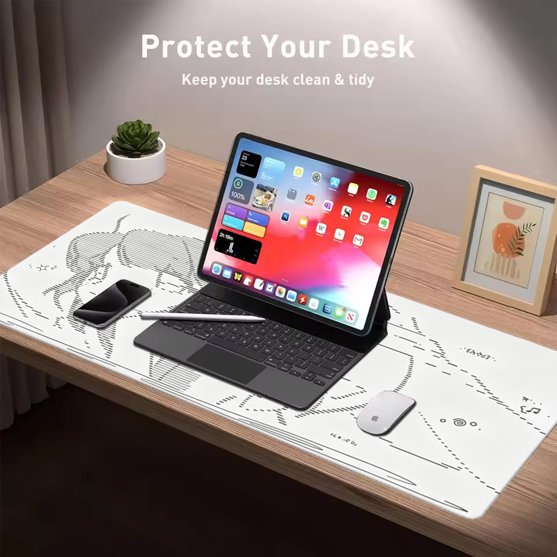 1 個革製マウスパッドアニメエンジェルガール Y2k かわい - Desk Mat Leather のレビューと価格