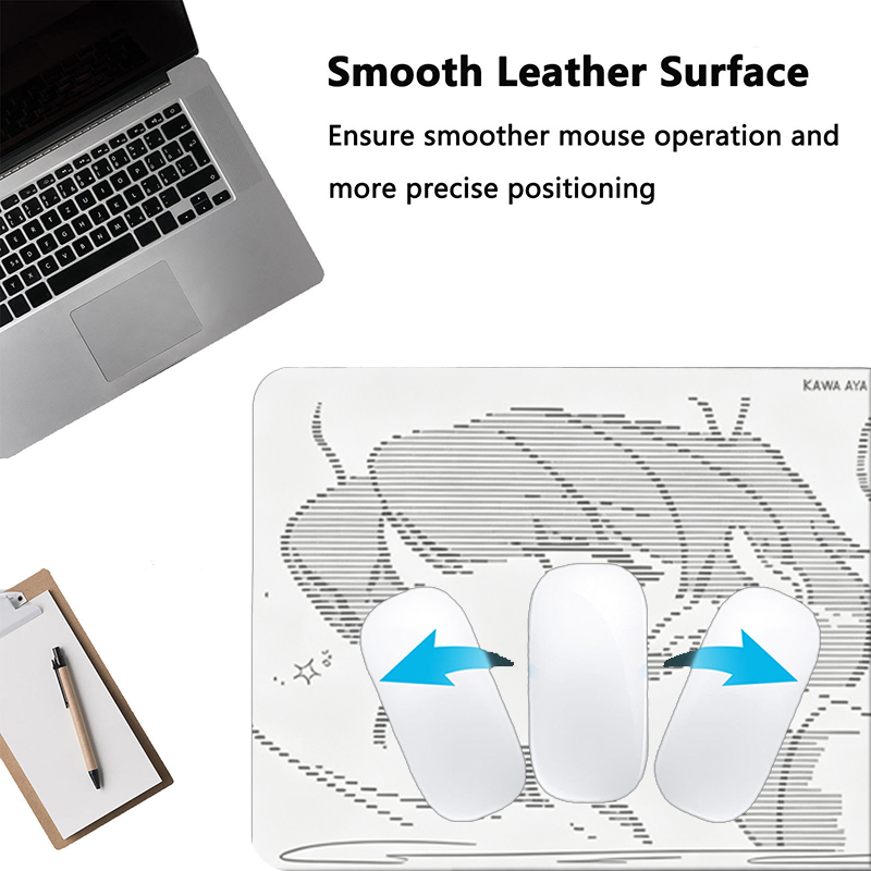 1 個革製マウスパッドアニメエンジェルガール Y2k かわい - Desk Mat Leather のレビューと価格